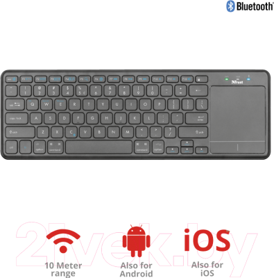 Клавиатура Trust Mida Wireless Bluetooth Touchpad Keyboard / 23009