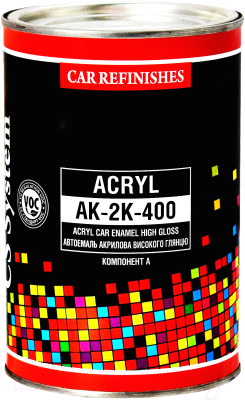 Эмаль автомобильная CS System Acryl AK-2K-400 202 / 85294 (800мл, снежно-белый)