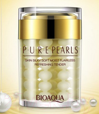 Крем для лица Bioaqua Pure Pearls увлажняющий с натуральной жемчужной пудрой (60г)