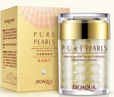 Крем для лица Bioaqua Pure Pearls увлажняющий с натуральной жемчужной пудрой (60г)