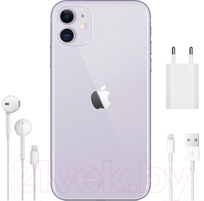 Смартфон Apple iPhone 11 64GB / MWLX2 (фиолетовый)