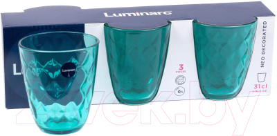 Набор стаканов Luminarc Neo diamond colorlicious turquoise P7125 (3шт)