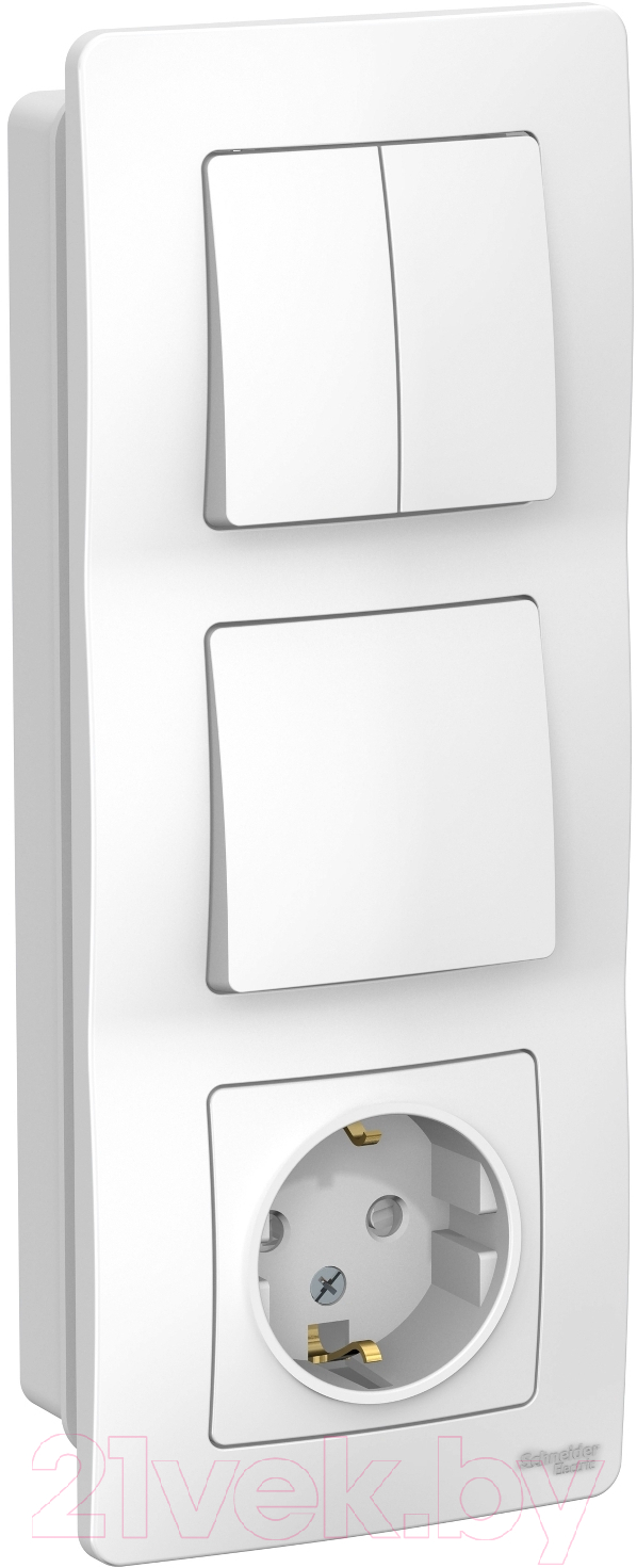 Блок выключатель+розетка Systeme (Schneider) Electric Blanca BLNBS101201