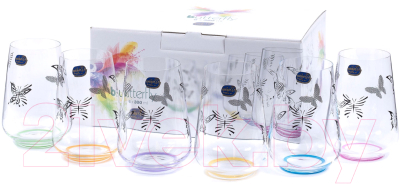 Набор стаканов Bohemia Crystal Butterfly 23013/S1432/380 (6шт)