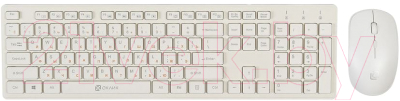 Клавиатура+мышь Oklick 240M (белый)