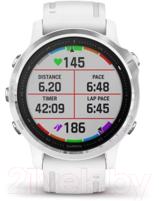 Умные часы Garmin Fenix 6S / 010-02159-00 (серебристый/белый)