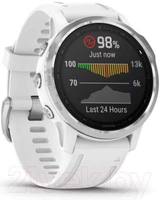 Умные часы Garmin Fenix 6S / 010-02159-00 (серебристый/белый)
