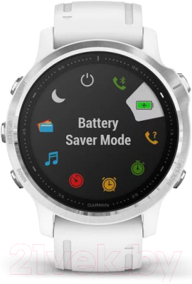 Умные часы Garmin Fenix 6S / 010-02159-00 (серебристый/белый)