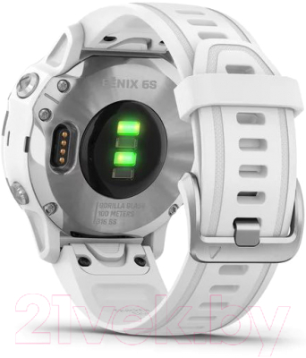 Умные часы Garmin Fenix 6S / 010-02159-00 (серебристый/белый)