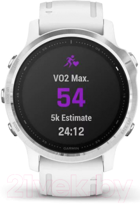 Умные часы Garmin Fenix 6S / 010-02159-00 (серебристый/белый)