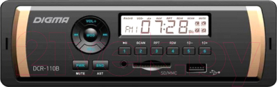

Бездисковая автомагнитола Digma, DCR-110B