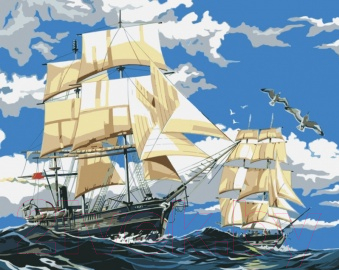 

Картина по номерам Наследие, Корабли в море / РН-011