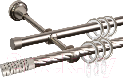 

Карниз для штор АС ФОРОС, Grace D16K/16Г + наконечники Крис