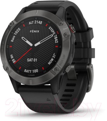 Умные часы Garmin Fenix 6 Sapphire / 010-02158-11 (темно-серый/черный)