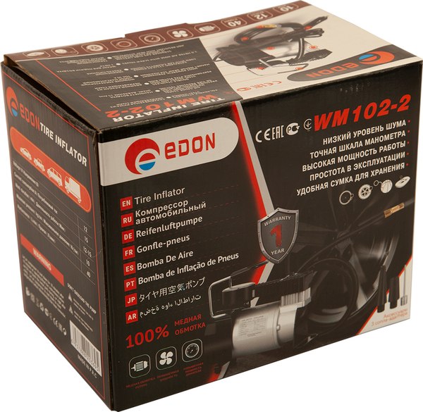 Автомобильный компрессор Edon WM102-2