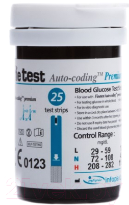 Тест-полоски для глюкометра Infopia Finetest Auto-Coding Premium (200шт)