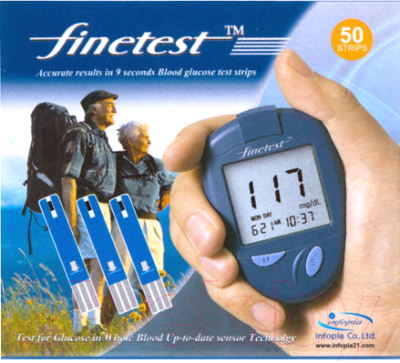 Тест-полоски для глюкометра Infopia Finetest (50шт)