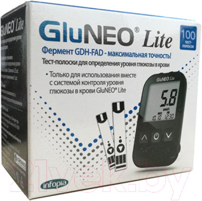 Тест-полоски для глюкометра Infopia GluNEO Lite (100шт)