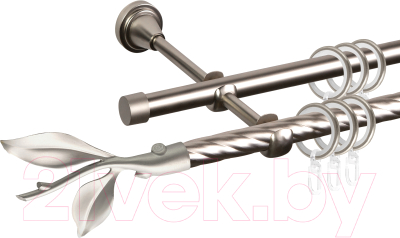 

Карниз для штор АС ФОРОС, Grace D16K/16Г + наконечники Лист вишни