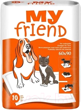 Одноразовая пеленка для животных My Friend 60x90 (10шт)