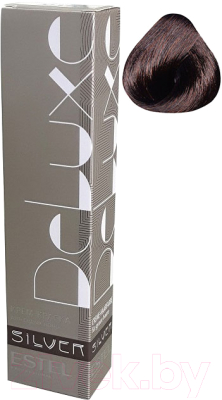 Крем-краска для волос Estel De Luxe Silver 4/7 (шатен коричневый)