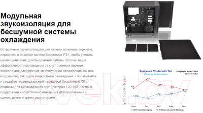 Корпус для компьютера Thermaltake Suppressor F31 TG / CA-1E3-00M1WN-03 (черный)