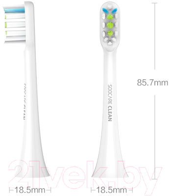 Набор насадок для зубной щетки Xiaomi Soocas (2шт, черный)