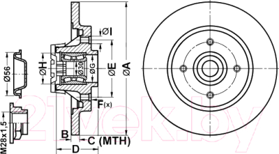 

Тормозной диск ATE, 24011201942
