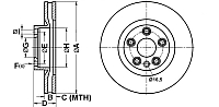 Тормозной диск ATE 24013601231 - 