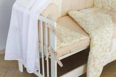 Комплект постельный для малышей Martoo Fence 3 (персиковый/бежевый)