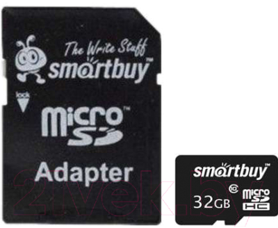 Карта памяти SmartBuy MicroSDHC Class 10 32GB (SB32GBSDCL10-01)