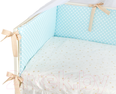 Комплект постельный для малышей Martoo Comfy 3 (голубой/бежевый)