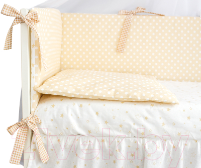 Комплект постельный для малышей Martoo Comfy 3 (белый/бежевый)