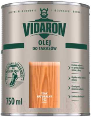 Масло для древесины Vidaron T02 Натуральный тик (750мл)