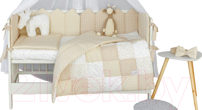 Комплект постельный для малышей Martoo Mosaik 7 (белый/бежевый)