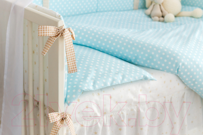 Комплект постельный для малышей Martoo Comfy 6 (голубой/бежевый)