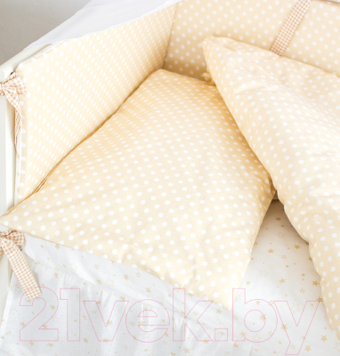 Комплект постельный для малышей Martoo Comfy B (белый/бежевый)