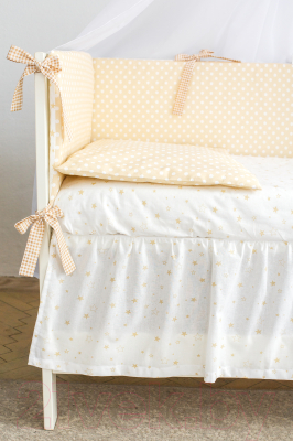 Комплект постельный для малышей Martoo Basik Comfy 7 (белый/бежевый)