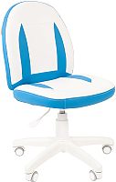 Кресло детское Chairman Kids 122 (экопремиум белый/голубой) - 