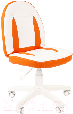 Кресло детское Chairman Kids 122 (экопремиум белый/оранжевый)