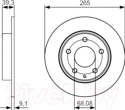 Тормозной диск Bosch 0986479C26