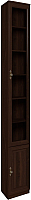 Шкаф-пенал с витриной Глазов Montpellier 12 (орех шоколадный) - 