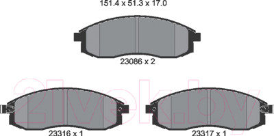 

Тормозные колодки Textar, 2308601