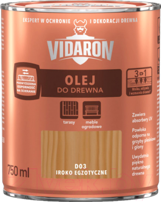 Масло для древесины Vidaron D03 Ироко экзотик (750мл)