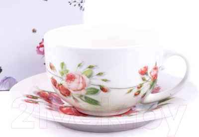 Чашка с блюдцем Белбогемия Royal Rose RN10004-JX021 / 84467