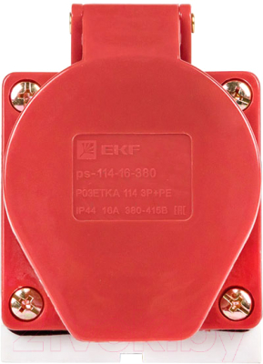 Розетка кабельная EKF PROxima 114 3Р+РЕ 16А 380В IP44 / PS-114-16-380