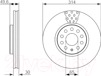 

Тормозной диск Bosch, 0986479735