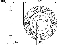 Тормозной диск Bosch 0986479W04