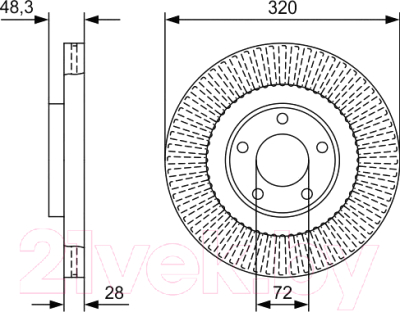 

Тормозной диск Bosch, 0986479W04