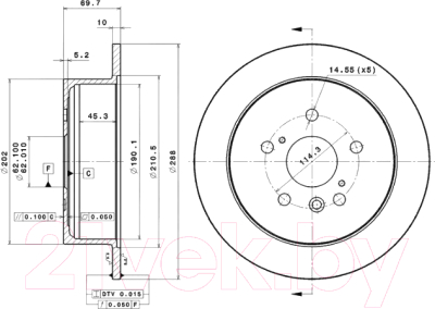 Тормозной диск Brembo 08A11111